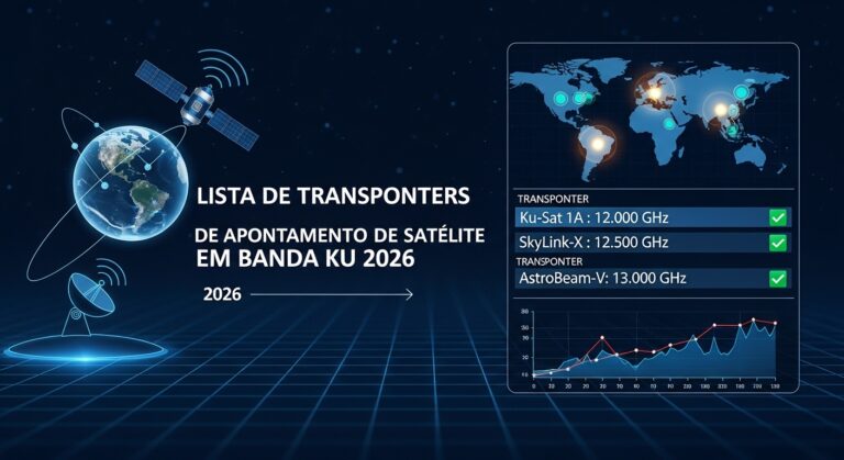 Lista de TPs de Apontamento dos Satélites Banda KU 2026
